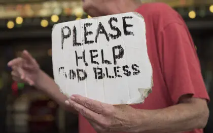 asking for money